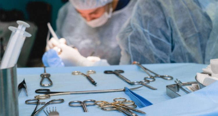 doctors performing surgery with proper checklist and tools